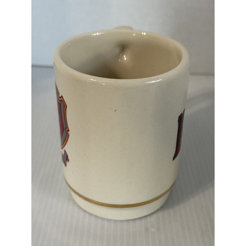 Essayons Emblem & Castle Ceramic Mug By George Ceramic Art Fayetteville NC VTG - Picture 2 of 8